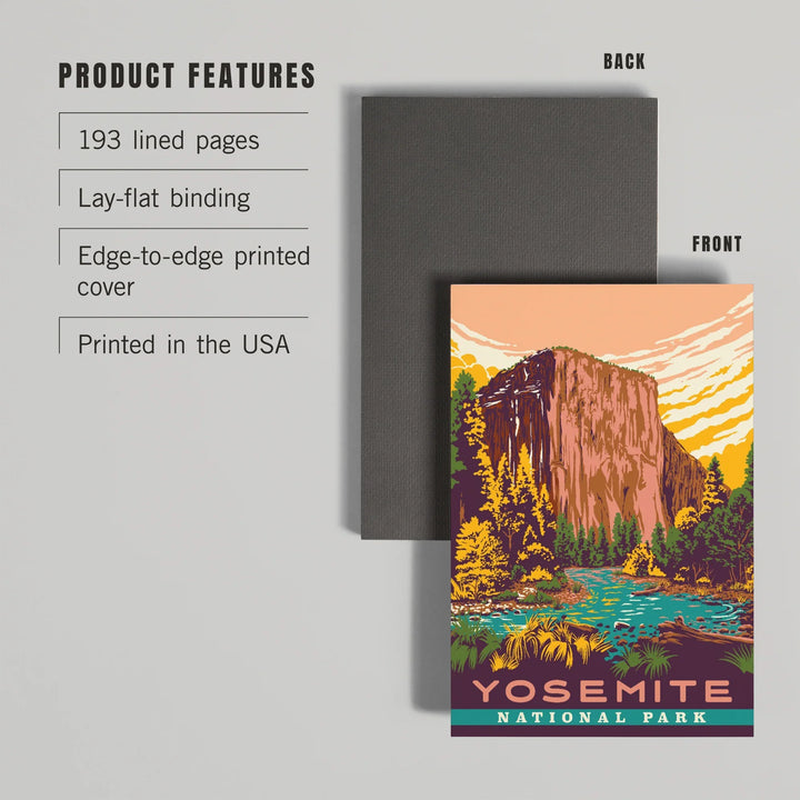 Lined 6x9 Journal, Yosemite National Park, California, Explorer Series, Lay Flat, 193 Pages, FSC paper