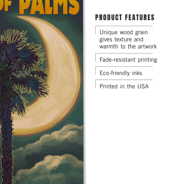 Isle of Palms, South Carolina, Palmetto Moon and Palm, Wood Sign and Postcards
