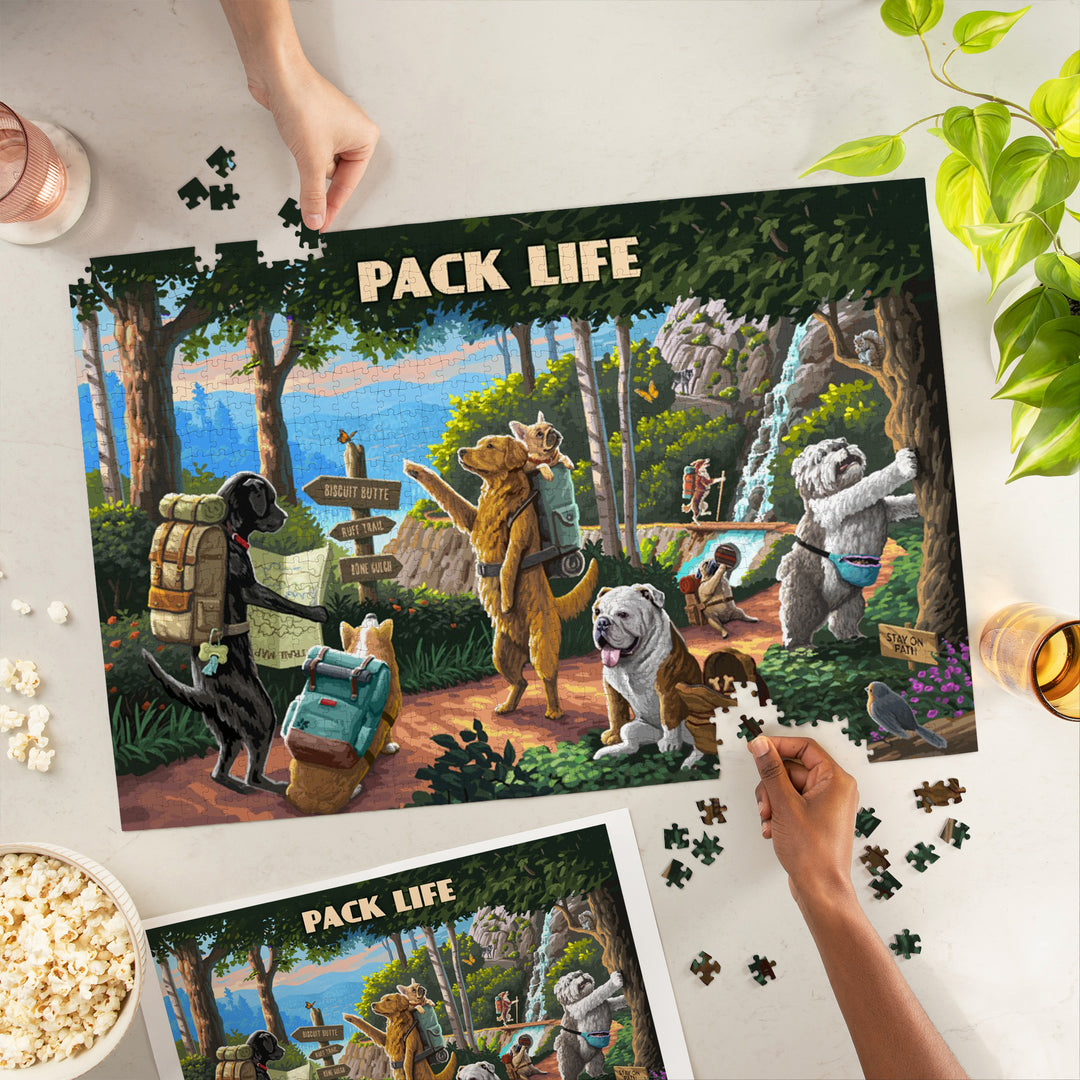 Pack Life – Hiking Dogs Camping Adventure, 1000 Piece Jigsaw Puzzle