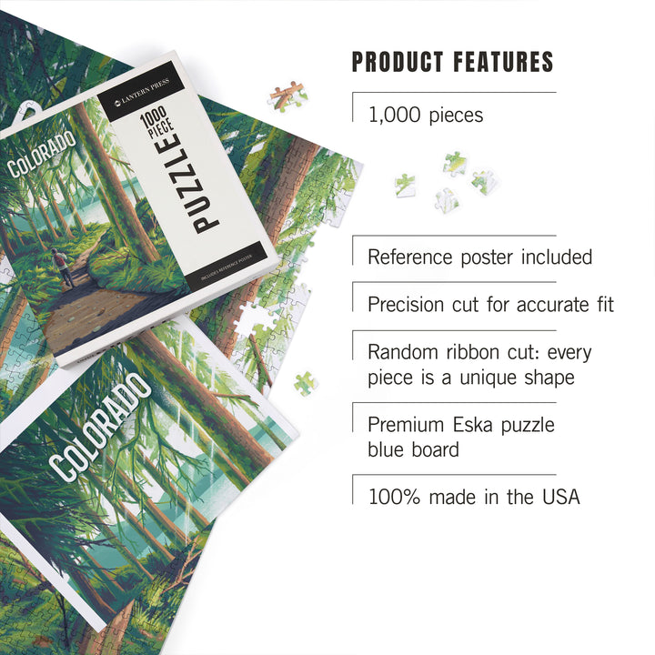 Colorado, Walk in the Woods, Day Hike, 1000 Piece Jigsaw Puzzle