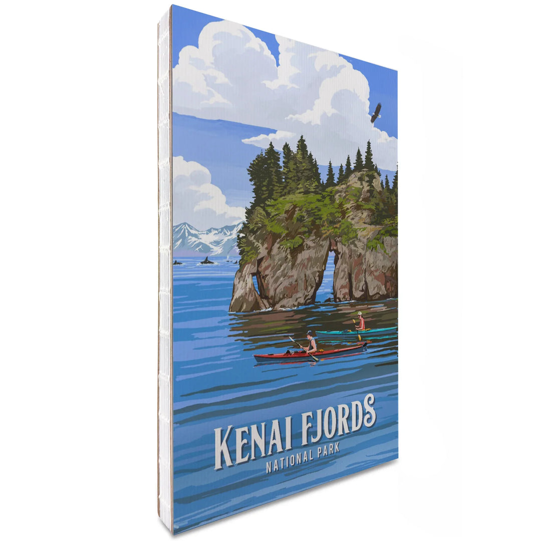 Lined 6x9 Journal, Kenai Fjords National Park, Alaska, Painterly National Parks Series, Lay Flat, 193 Pages, FSC paper