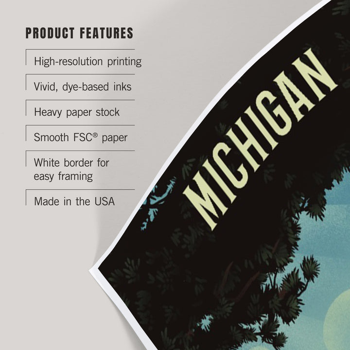 Michigan, Today's Office, Coastal Series, Hammock on Beach, Art & Giclee Prints - Lantern Press