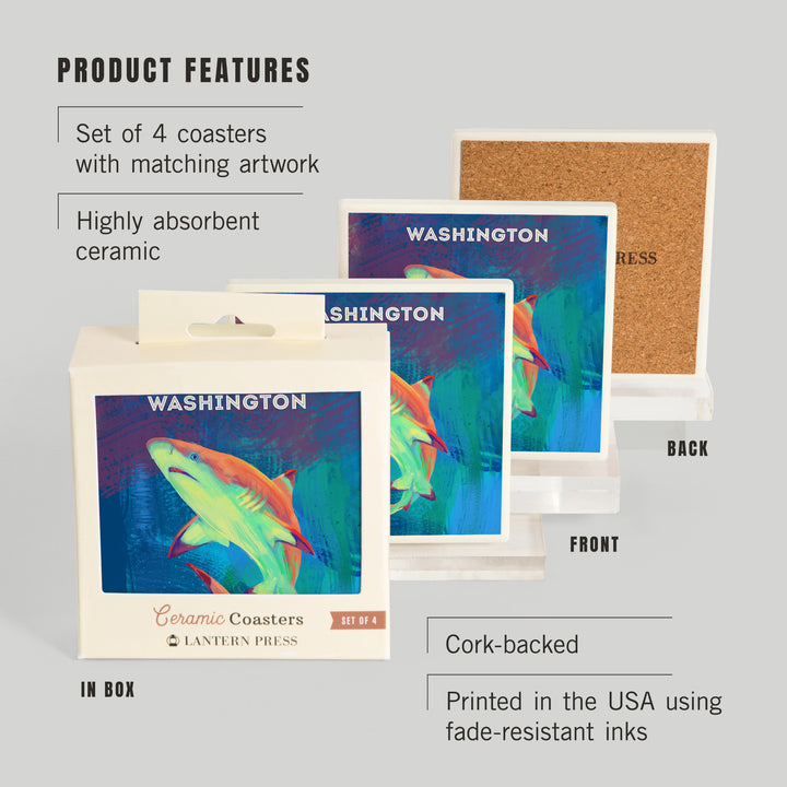 Washington, Vivid, Blacktip Shark, Coasters