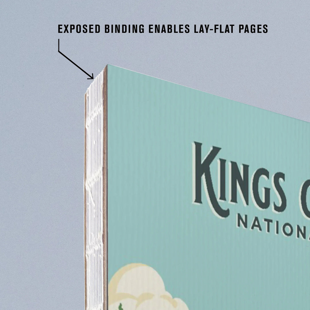 Lined 6x9 Journal, Kings Canyon National Park, California, Painterly National Park Series, Lay Flat, 193 Pages, FSC paper