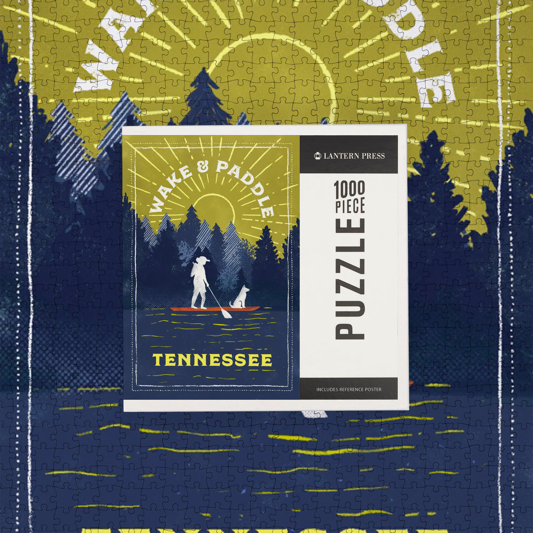 Tennessee, Lake Life Series, Wake and Paddle, Landscape With Trees, 1000 Piece Jigsaw Puzzle