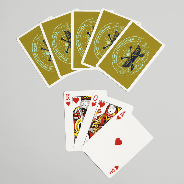 Playing Cards, Lake Siskiyou, California, Lake Life Series, Slow Down Summer, 52 Card Deck with Jokers in Box, Unique Art