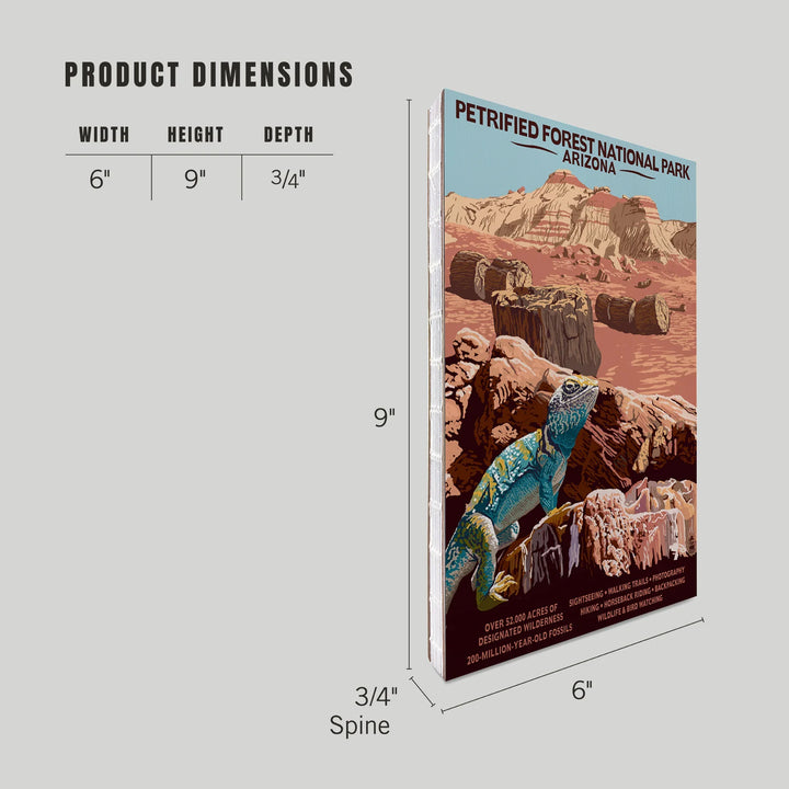 Lined 6x9 Journal, Petrified Forest National Park, Arizona, Lay Flat, 193 Pages, FSC paper