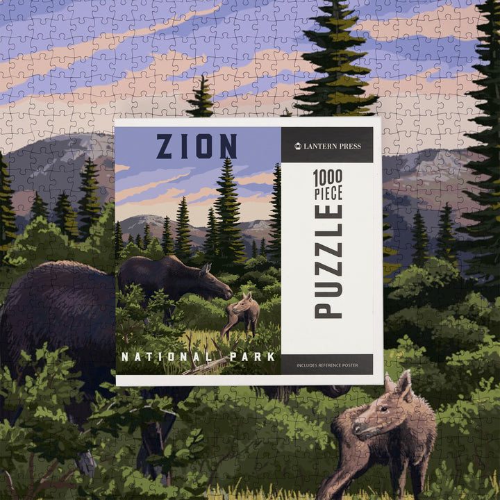 Zion National Park, Moose Scene, Jigsaw Puzzle