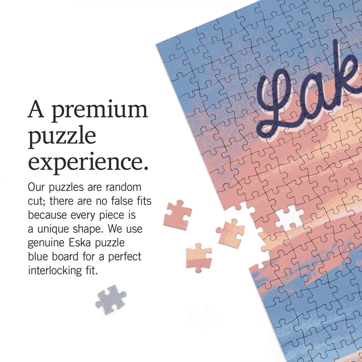 Lake Chelan, Washington, Glassy Sunrise, Kayak, Jigsaw Puzzle