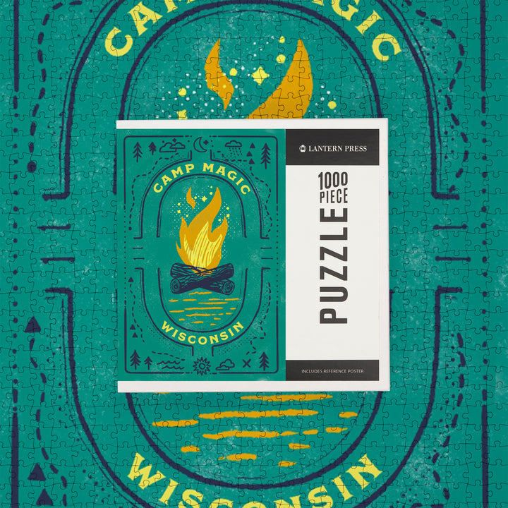 Wisconsin, Lake Life Series, Camp Magic, 1000 Piece Jigsaw Puzzle