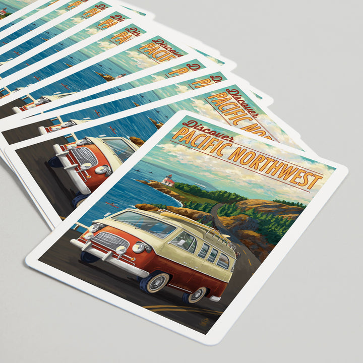 Playing Cards, Pacific Northwest, LP Camper Van, 52 Card Deck with Jokers in Box, Unique Art