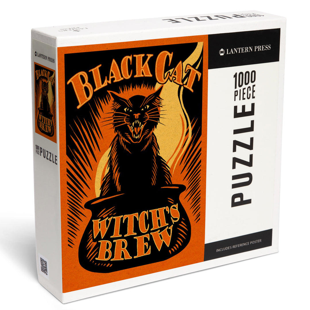 Halloween, Black Cat Witch's Brew, 1000 Piece Jigsaw Puzzle
