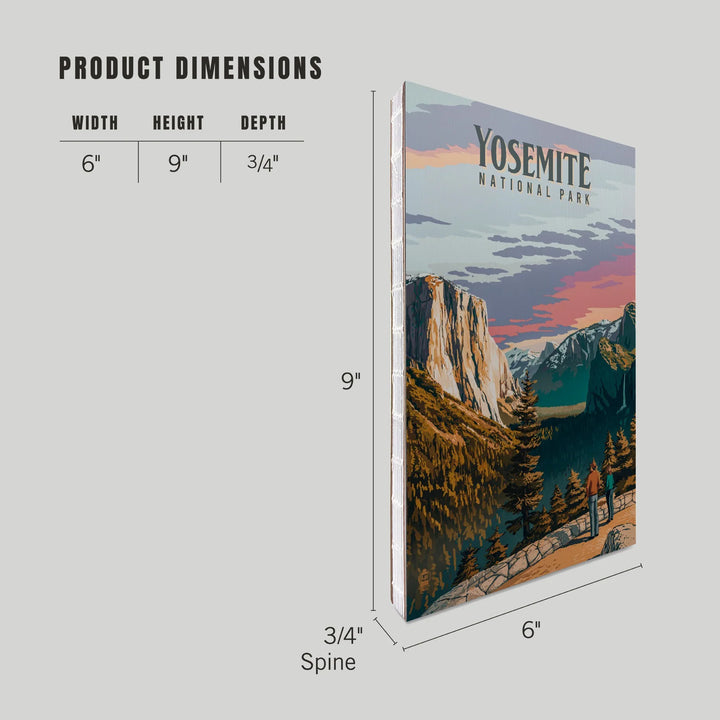 Lined 6x9 Journal, Yosemite National Park, California, Painterly National Park Series, Lay Flat, 193 Pages, FSC paper
