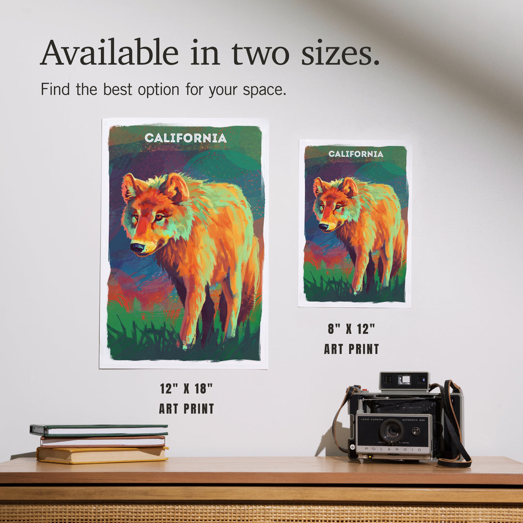California, Vivid, Gray Wolf, Art & Giclee Prints