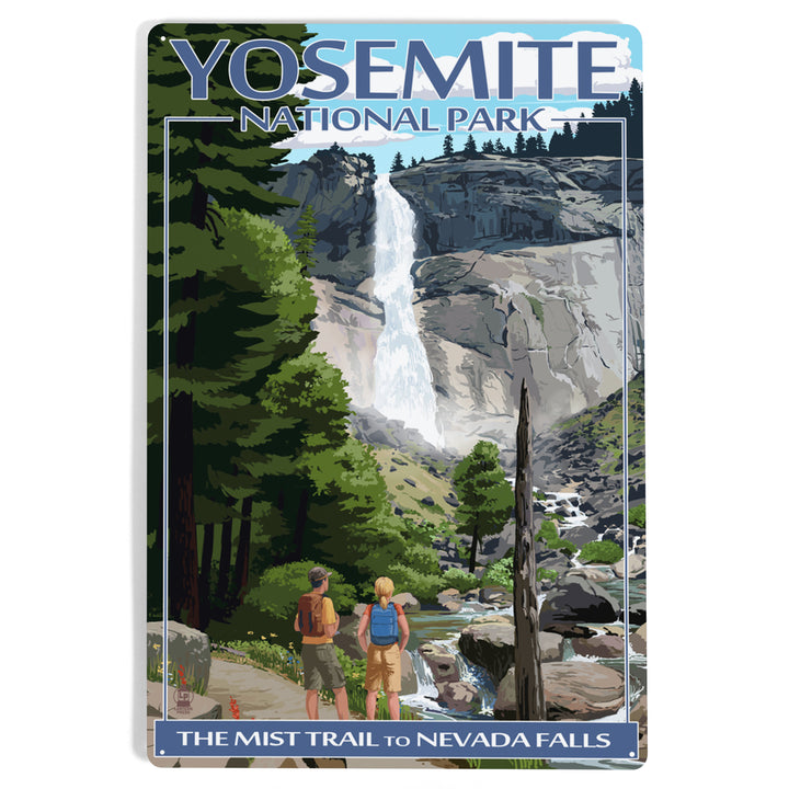 Yosemite National Park, California, Painterly, The Mist Trail, Metal Signs