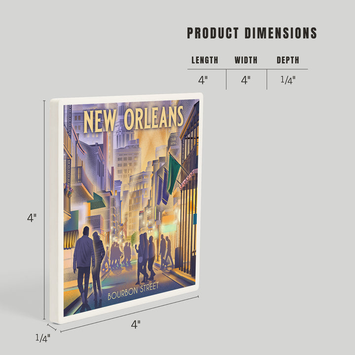New Orleans, Louisiana, Bourbon Street Litho, Coasters