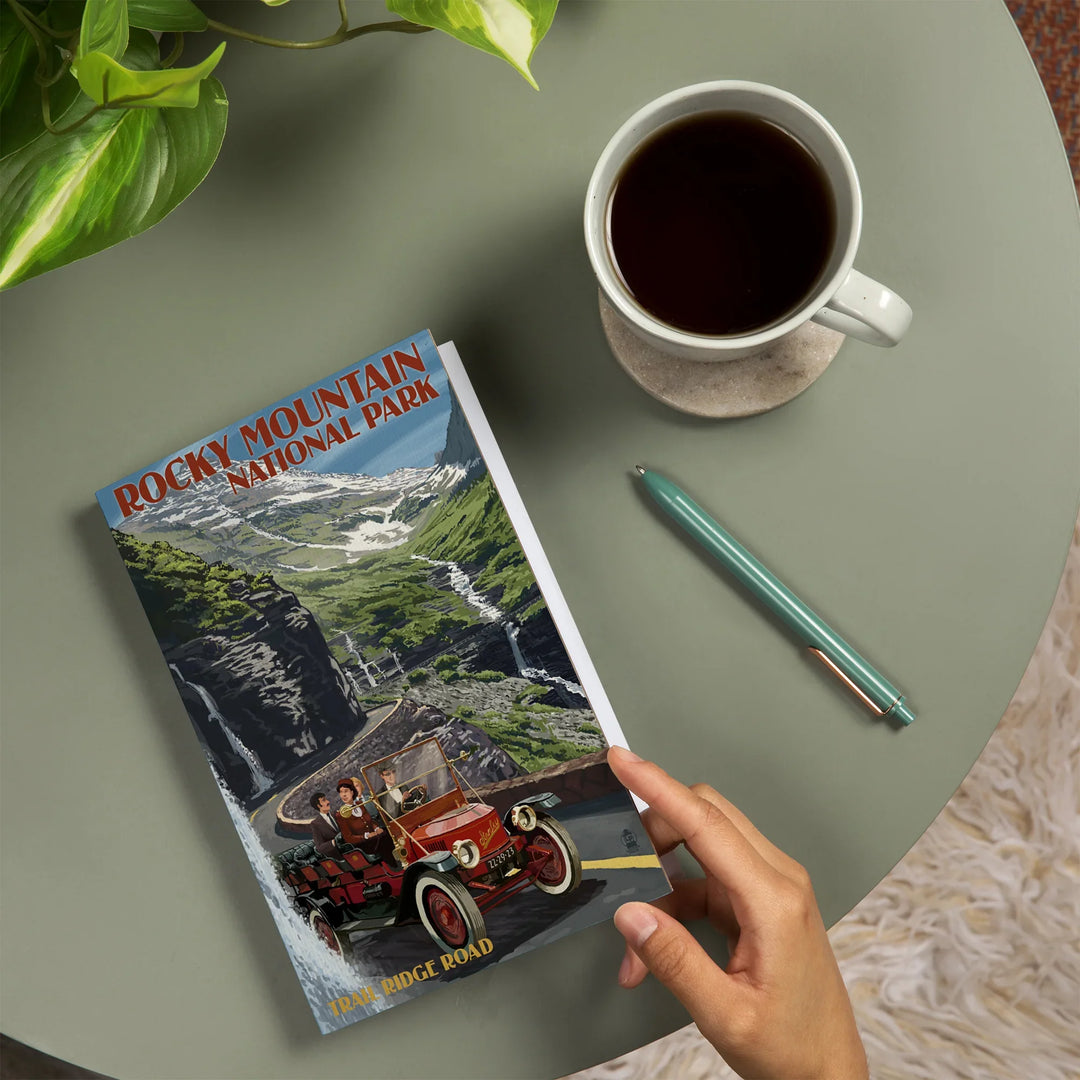 Lined 6x9 Journal, Rocky Mountain National Park, Colorado, Stanley Steamer, Lay Flat, 193 Pages, FSC paper