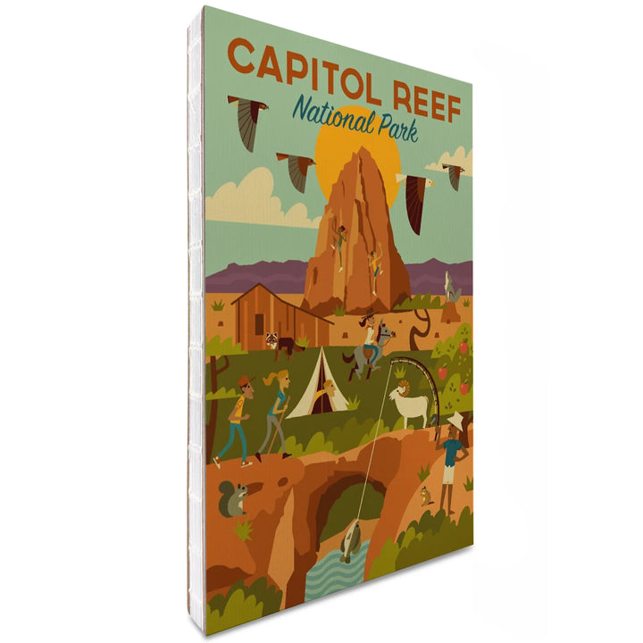 Lined 6x9 Journal, Capitol Reef National Park, Utah, Geometric National Park Series, Lay Flat, 193 Pages, FSC paper