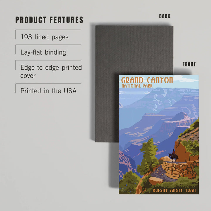 Lined 6x9 Journal, Grand Canyon National Park, Arizona, Bright Angel Trail, Lay Flat, 193 Pages, FSC paper