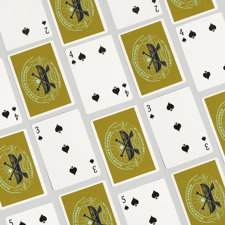 Playing Cards, Lake Siskiyou, California, Lake Life Series, Slow Down Summer, 52 Card Deck with Jokers in Box, Unique Art