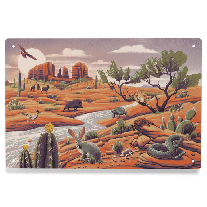 Wildlife Utopia, Desert Landscape, Metal Signs