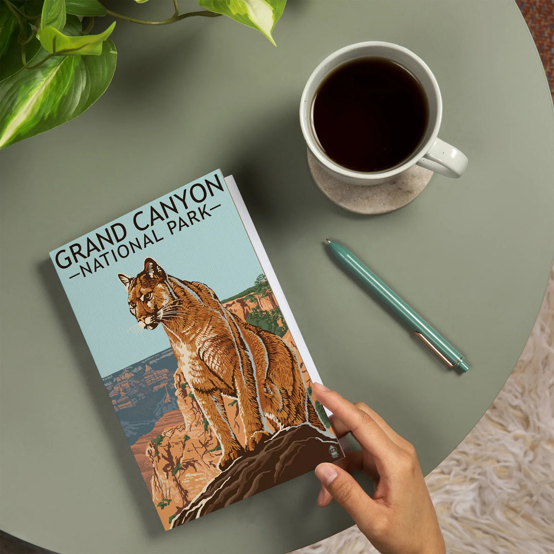Lined 6x9 Journal, Grand Canyon National Park, Mountain Lion, Lay Flat, 193 Pages, FSC paper