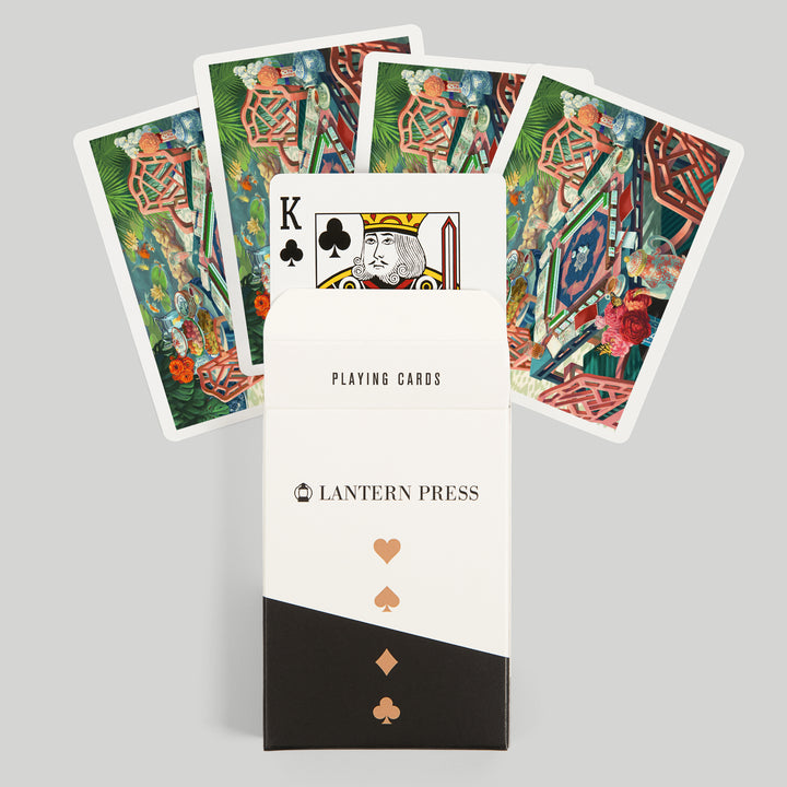 Playing Cards, Oil Painting, Mahjong Life, 52 Card Deck with Jokers in Box, Unique Art