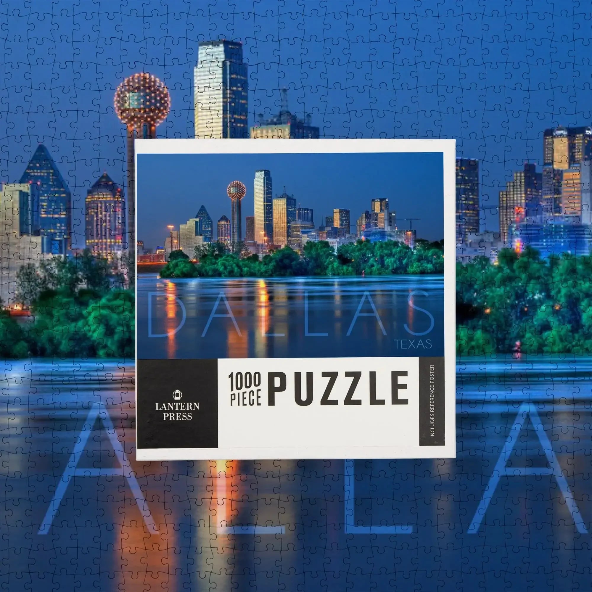 Dallas, Texas, Skyline and Reflection, 1000 piece jigsaw puzzle