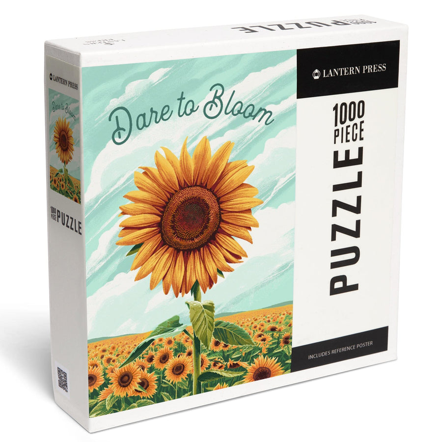 Dare to Bloom, Sunflower, Jigsaw Puzzle - Lantern Press