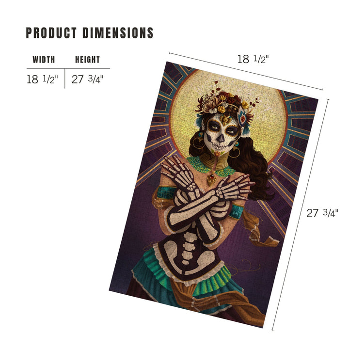 Day of the Dead, Crossbones, Jigsaw Puzzle Puzzle Lantern Press 