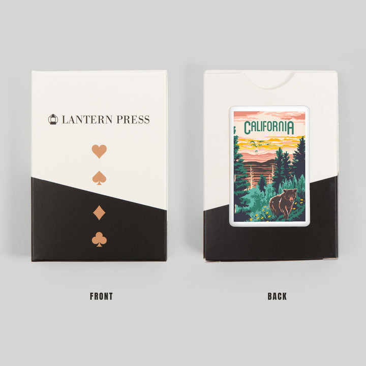 Playing Cards, California, Explorer Series, Bear, 52 Card Deck with Jokers in Box, Unique Art