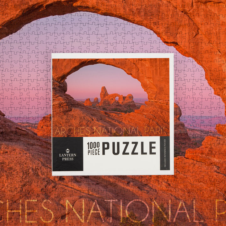 Arches National Park, Utah, Pink Sky, Jigsaw Puzzle