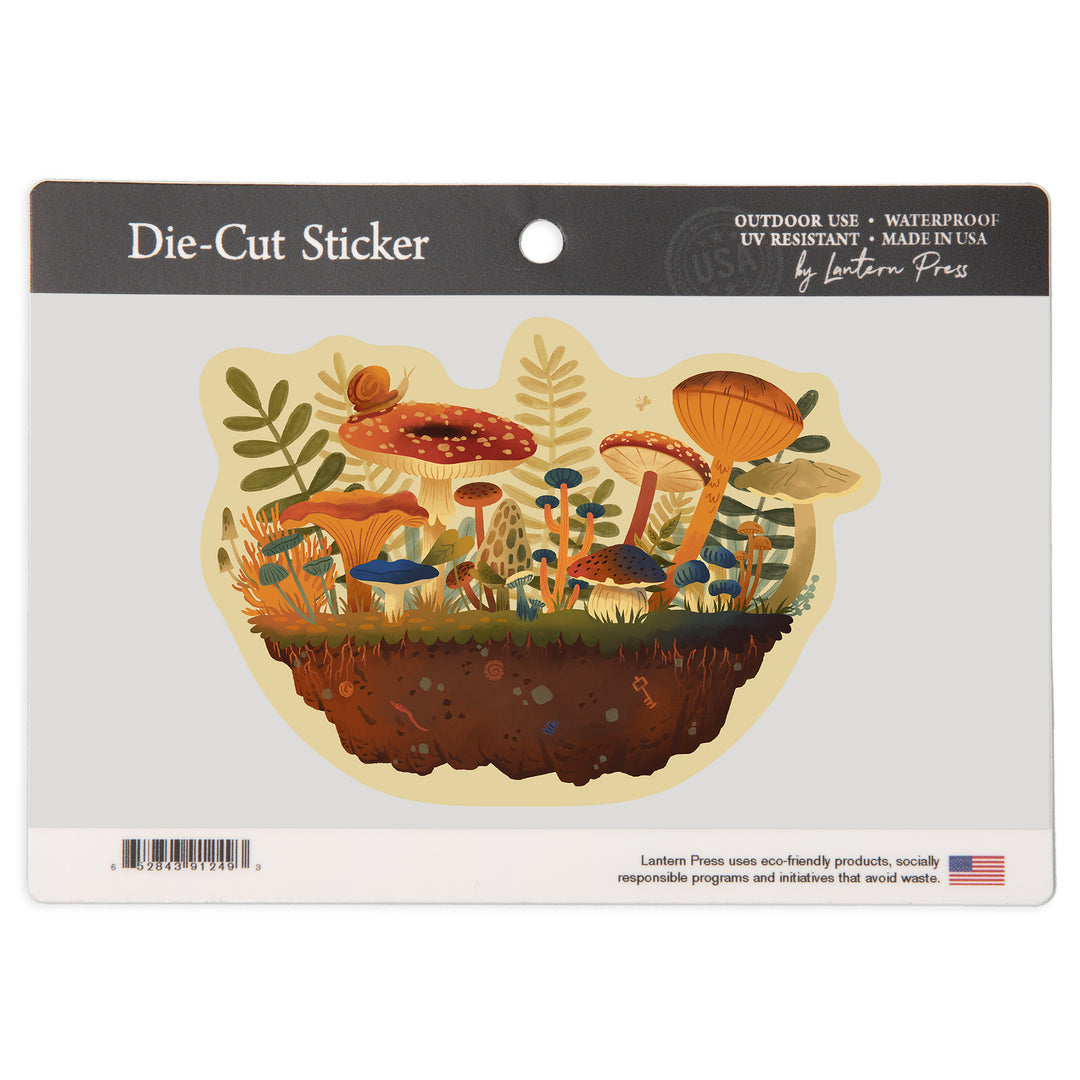 Storybook, Mushrooms, Vinyl Sticker
