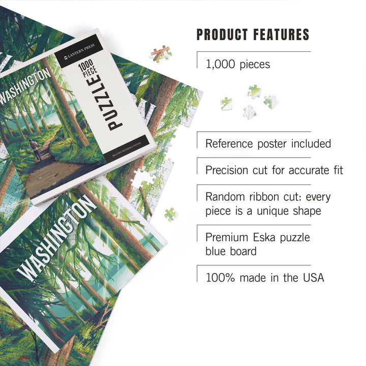 Washington, Walk In The Woods, Day Hike, 1000 Piece Jigsaw Puzzle