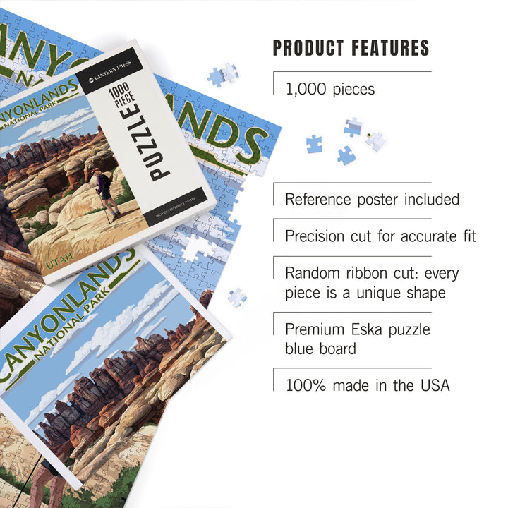 Canyonlands National Park, Utah, Hiker Scene, Jigsaw Puzzle