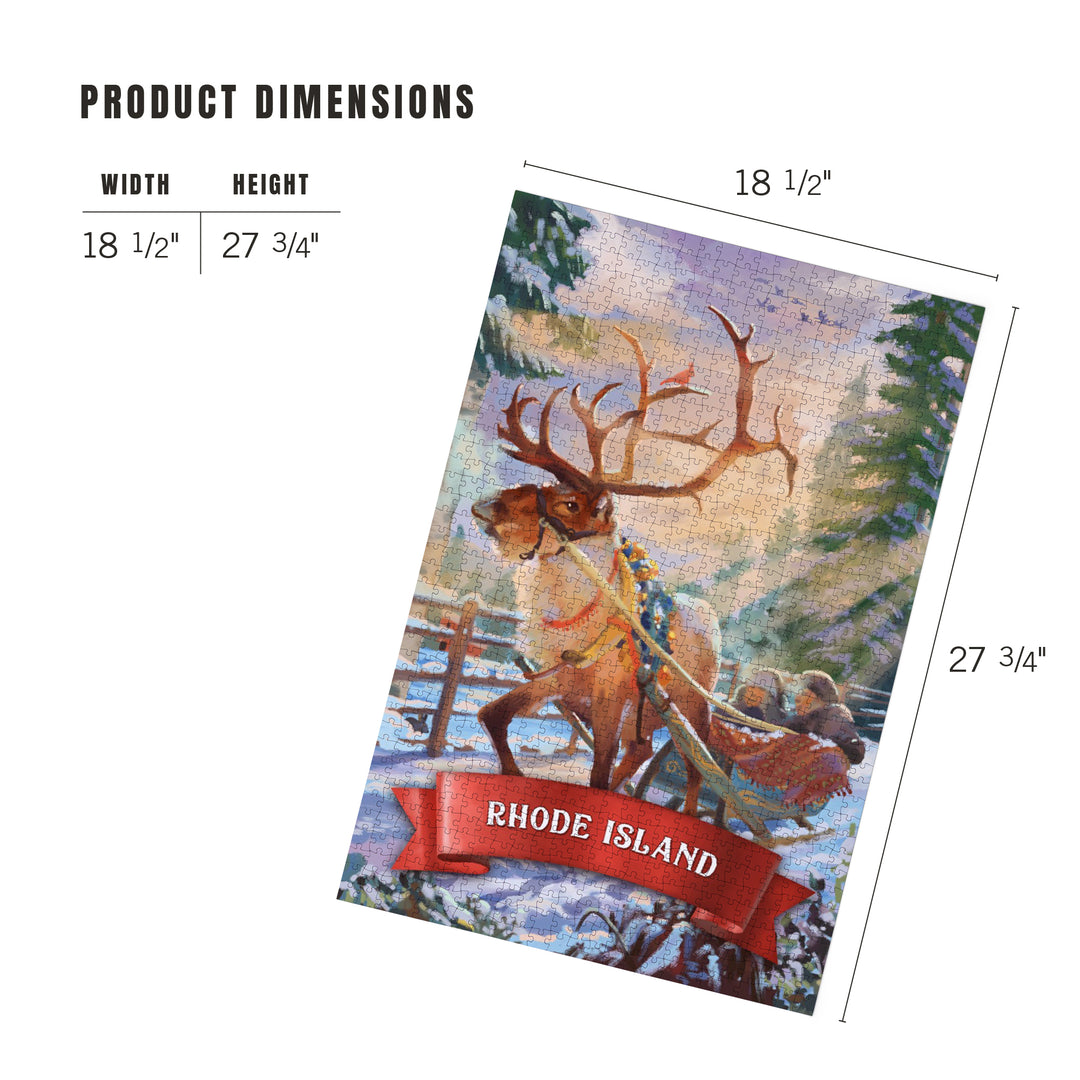 Rhode Island, Christmas Sleigh Ride, 1000 Piece Jigsaw Puzzle