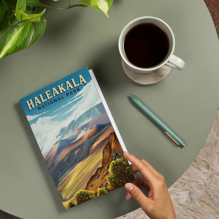 Lined 6x9 Journal, Haleakalā National Park, Hawaii, Oil Painting, Lay Flat, 193 Pages, FSC paper