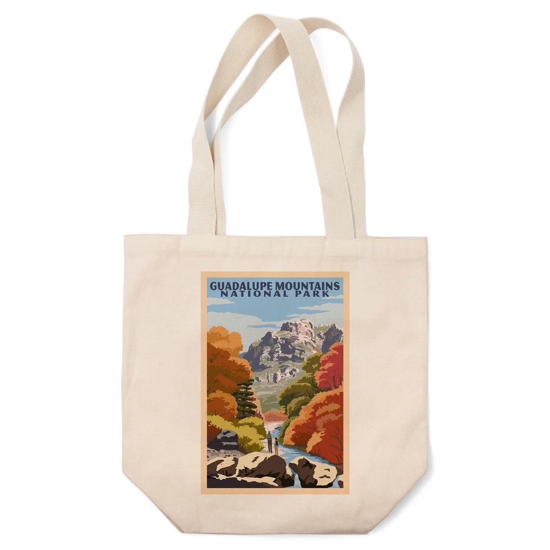 Guadalupe Mountains National Park, WPA Style, Tote Bag