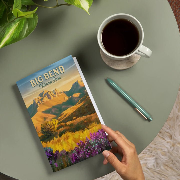Lined 6x9 Journal, Big Bend National Park, Texas, Oil Painting, Lay Flat, 193 Pages, FSC paper