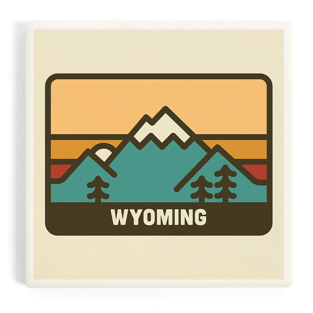 Wyoming, Simple, Mountain Range, Coasters