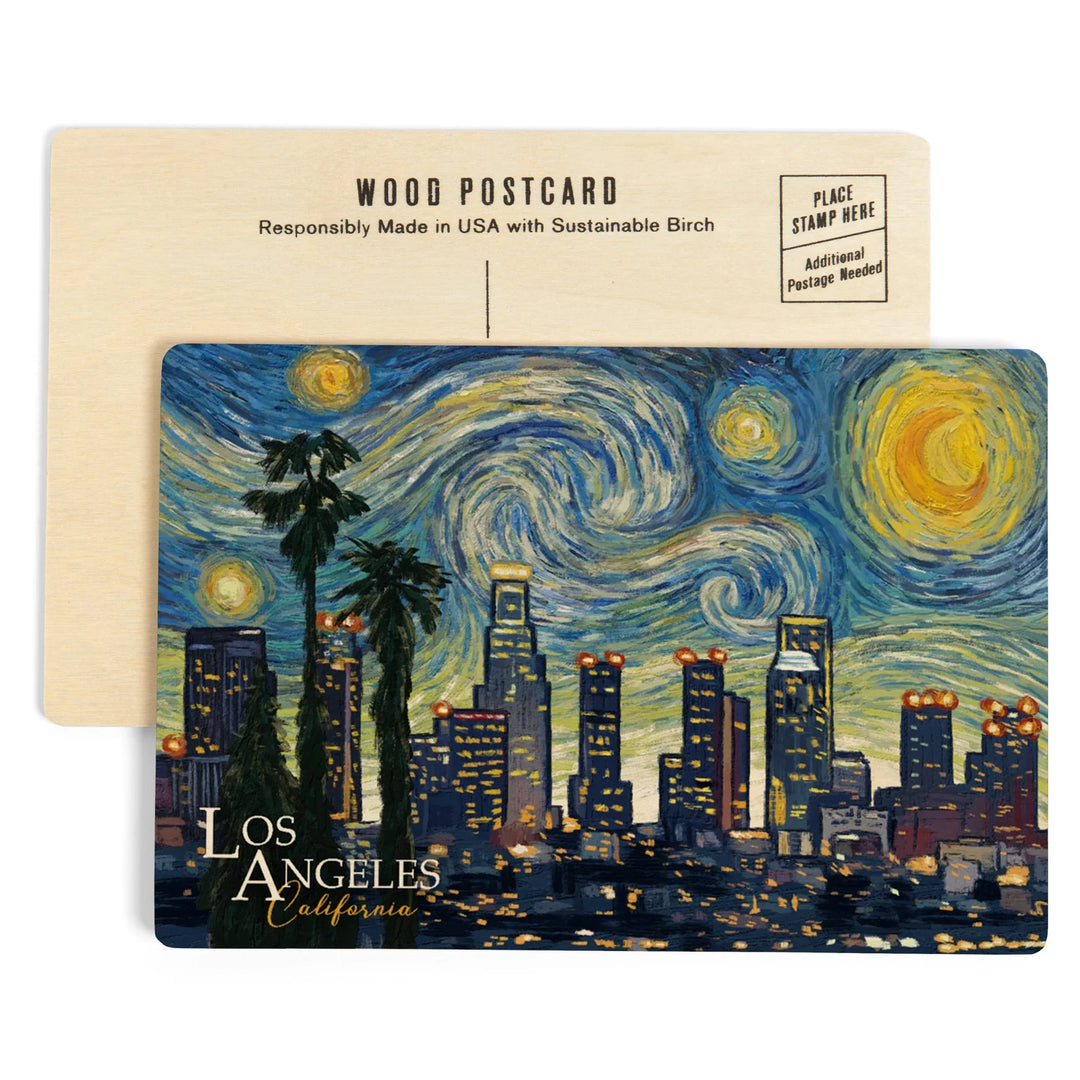 Los Angeles, California, Starry Night Series, Wood Sign and Postcards