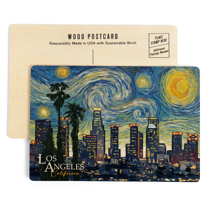 Los Angeles, California, Starry Night Series, Wood Sign and Postcards