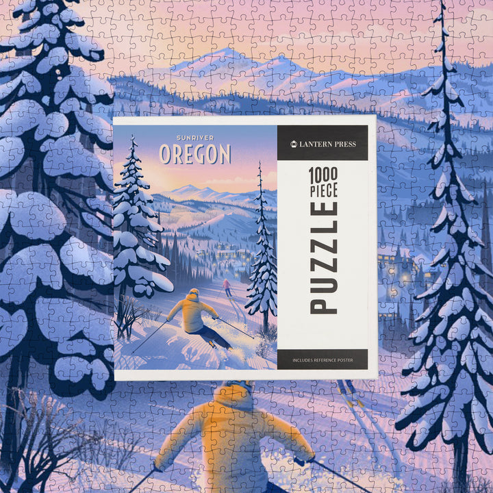 Sunriver, Oregon, Ski / Snow / Winter Series, Ski For Miles, Skiing, Jigsaw Puzzle