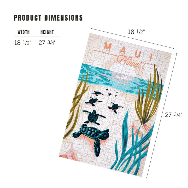 Maui, Hawaii, Courageous Explorer Collection, Turtles on Beach, Pause Respect Protect, Jigsaw Puzzle