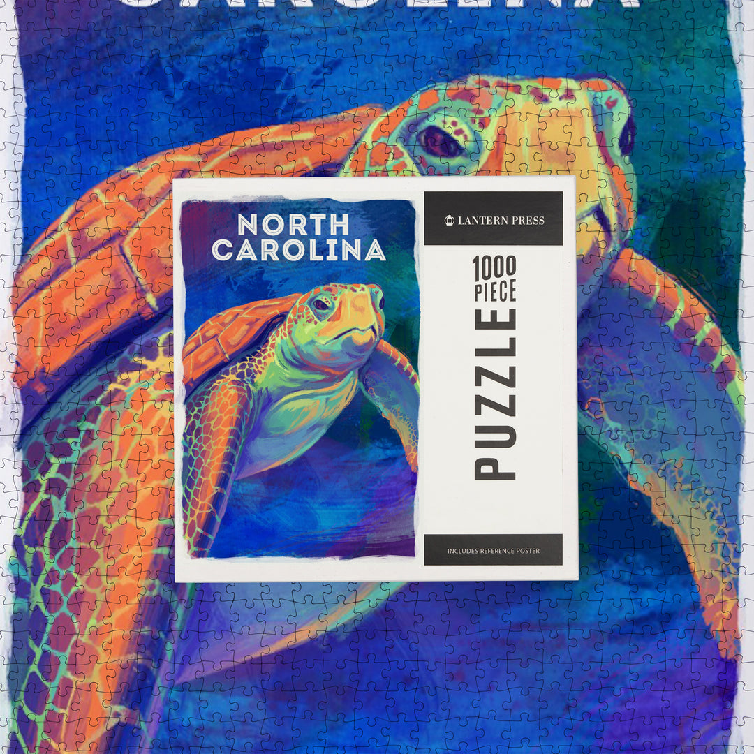 North Carolina, Vivid, Sea Turtle, Jigsaw Puzzle
