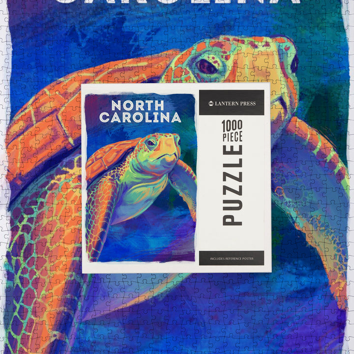 North Carolina, Vivid, Sea Turtle, Jigsaw Puzzle