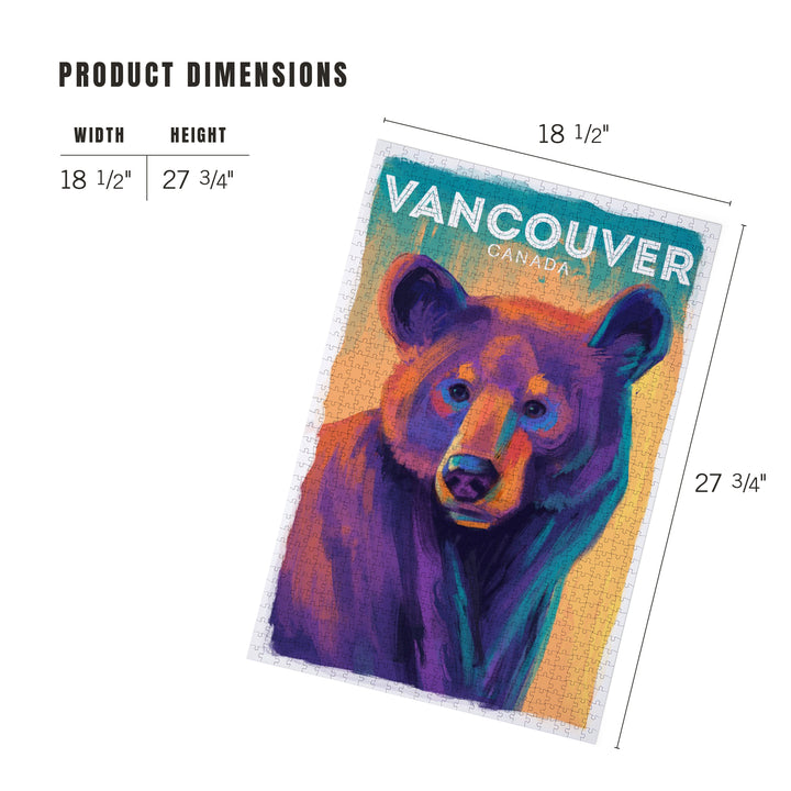Vancouver, Canada, Black Bear, Vivid, 1000 Piece Jigsaw Puzzle