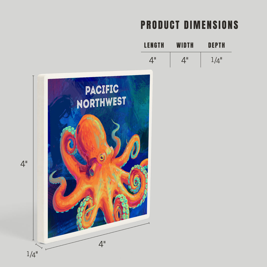 Pacific Northwest, Vivid, Octopus, Coasters