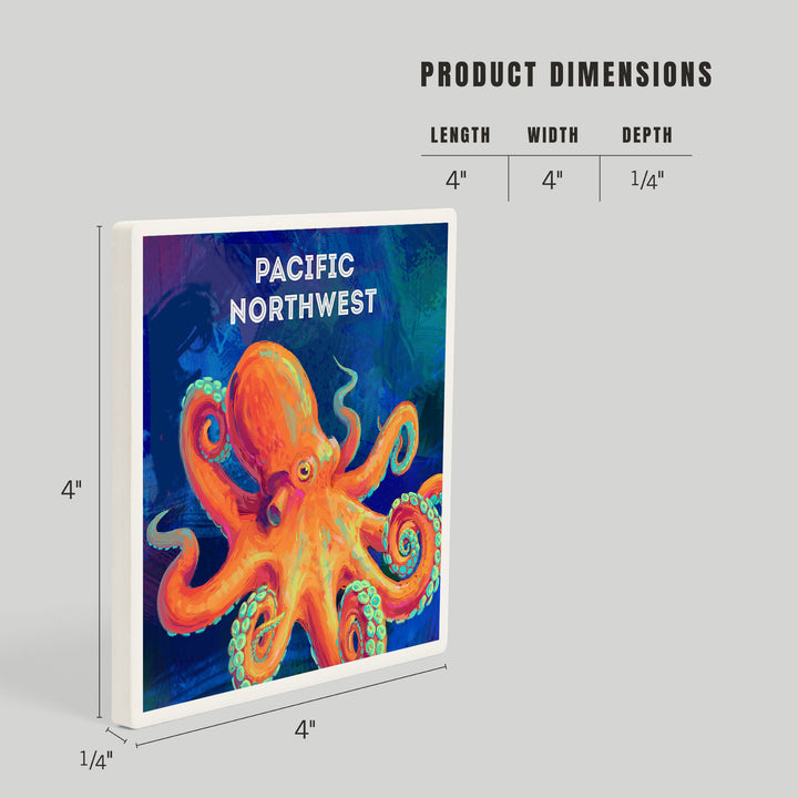 Pacific Northwest, Vivid, Octopus, Coasters