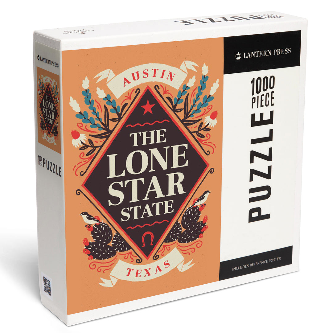 Austin, Texas, State Motto Crest, State Pride Series, Jigsaw Puzzle
